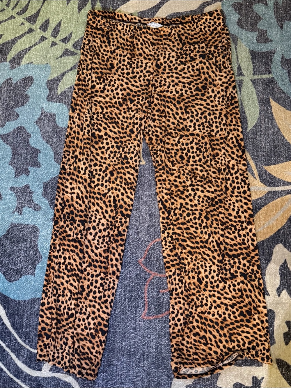 Sofia Vergara XL Intimates Pajama Pants Cheetah Animal Print Pockets